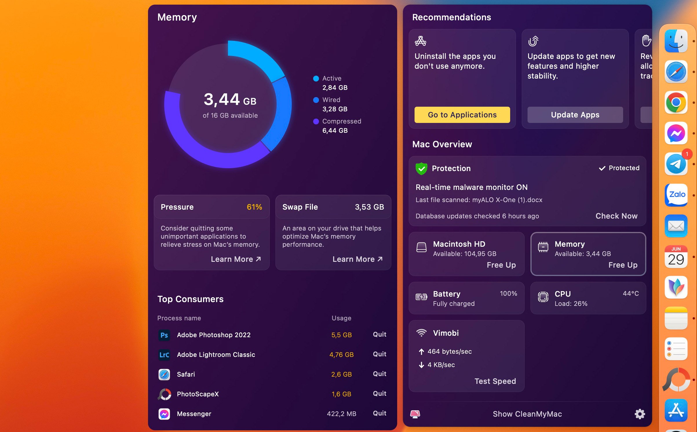 CleanMyMac X v4.15.9 – Công cụ dọn dẹp, tối ưu hệ thống hiệu quả nhất