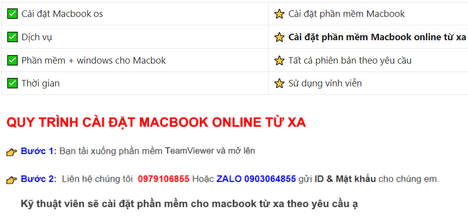 Dịch Vụ Cài đặt Macbook Tại Huyện Châu đức